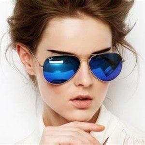 NEW Polarized Aviator Sunglasses Classic Blue Tinted Lens Glasses Shades Sunnies